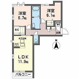 間取図画像 2LDK