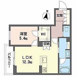 カノープス 1LDKの間取図画像