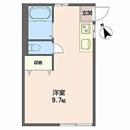タウンコーポKN ワンルームの間取図画像
