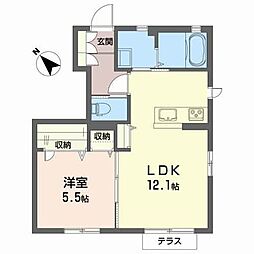 シャーメゾンアベール 1LDKの間取図画像