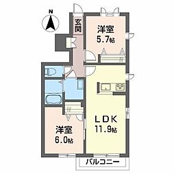 間取図画像 2LDK