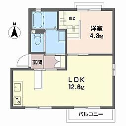 ハウスリーフ 1LDKの間取図画像