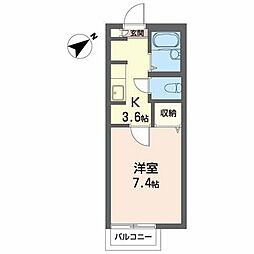 フォーブル高砂 1Kの間取図画像