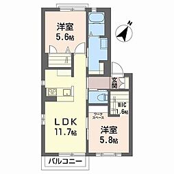 間取図画像 2LDK