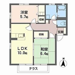ビューラーK2 2LDKの間取図画像