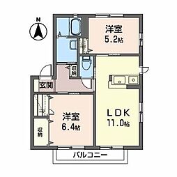 間取図画像 2LDK
