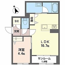ネオ プレミアス 1LDKの間取図画像