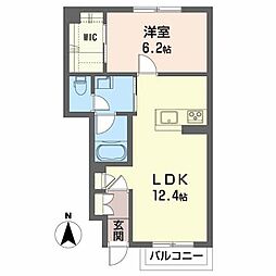 ラルーチェ 1LDKの間取図画像