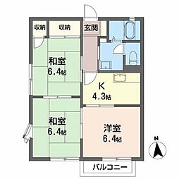セントラルコーポ 3Kの間取図画像