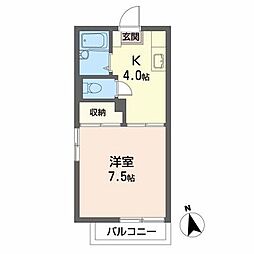間取図画像 1K