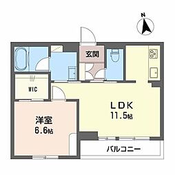grace.yu琴 1LDKの間取図画像
