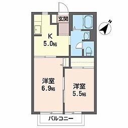 グリーンヴィレッジ 2Kの間取図画像
