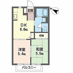 コートヴィレッジ 2DKの間取図画像