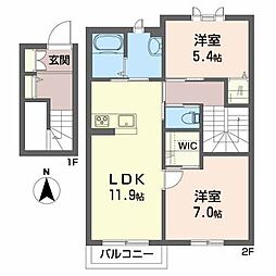 Grace 2LDKの間取図画像