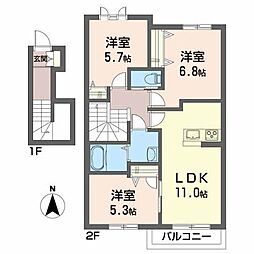 ブランドール 3LDKの間取図画像