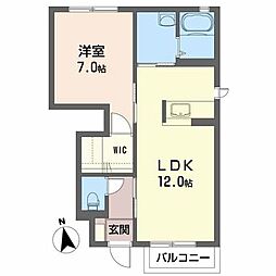 ル・パルクA 1LDKの間取図画像