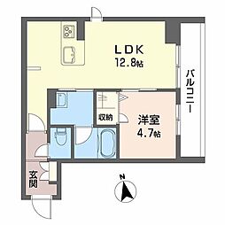 シャーメゾン プランドール 1LDKの間取図画像