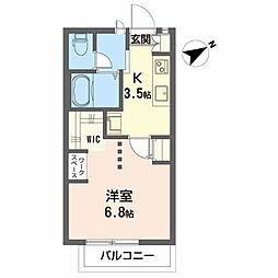 ジュネスヒル 1Kの間取図画像