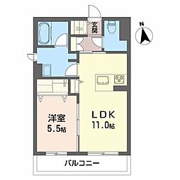 LaSaisonClaire弐番館 1LDKの間取図画像