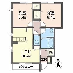 ポエートコンセールA 2LDKの間取図画像