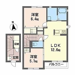シャーメゾン光 2LDKの間取図画像