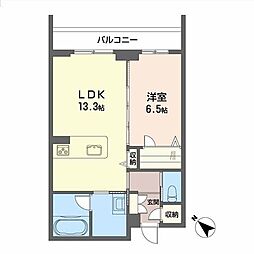 グランメゾン盛岡駅前I 1LDKの間取図画像