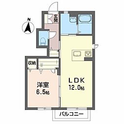 ルオントK 1LDKの間取図画像
