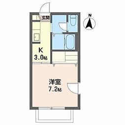メゾン・パークス 1Kの間取図画像