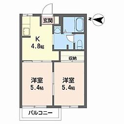 メゾン泉 2Kの間取図画像