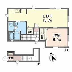 アブリコ 1LDKの間取図画像
