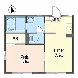 フレグランス四季 1DKの間取図画像