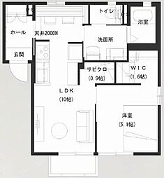 クレストコート 1LDKの間取図画像