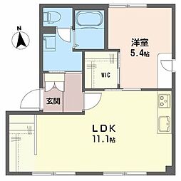 ロイヤルハイツ広面A 1LDKの間取図画像