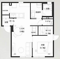 エミネンスB 2Kの間取図画像