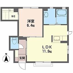 シャーメゾンファインY 1LDKの間取図画像
