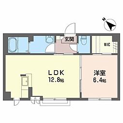 シャーメゾンポラリス 1LDKの間取図画像