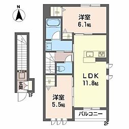 間取図画像 2LDK