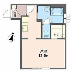 シャーメゾンカスケード ワンルームの間取図画像