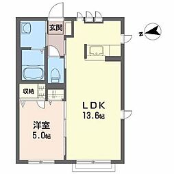 シャーメゾングレース 1LDKの間取図画像