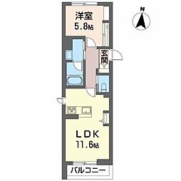 Sora 1LDKの間取図画像