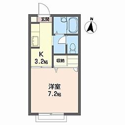 OMハイツ 1Kの間取図画像