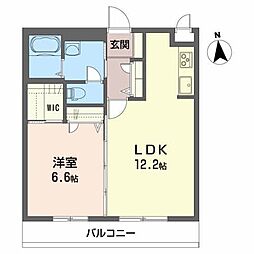 メゾンマスト南白土 1LDKの間取図画像