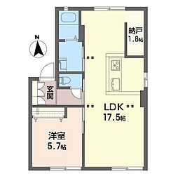 フォーレス鳥沼A 1LDKの間取図画像