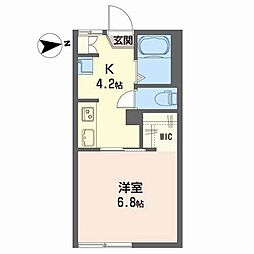 ハイツエレガンス 1Kの間取図画像