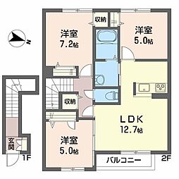 シャーメゾングランツ 3LDKの間取図画像