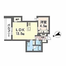 山形市十日町4丁目マンション 1LDKの間取図画像