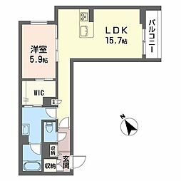 シャーメゾン 桜町 1LDKの間取図画像
