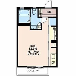 さくらハウス ワンルームの間取図画像
