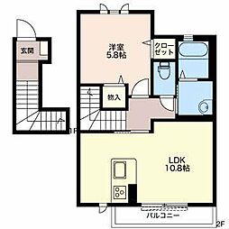 ベイサージュ1 1LDKの間取図画像