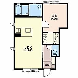 CandyHouse 1LDKの間取図画像